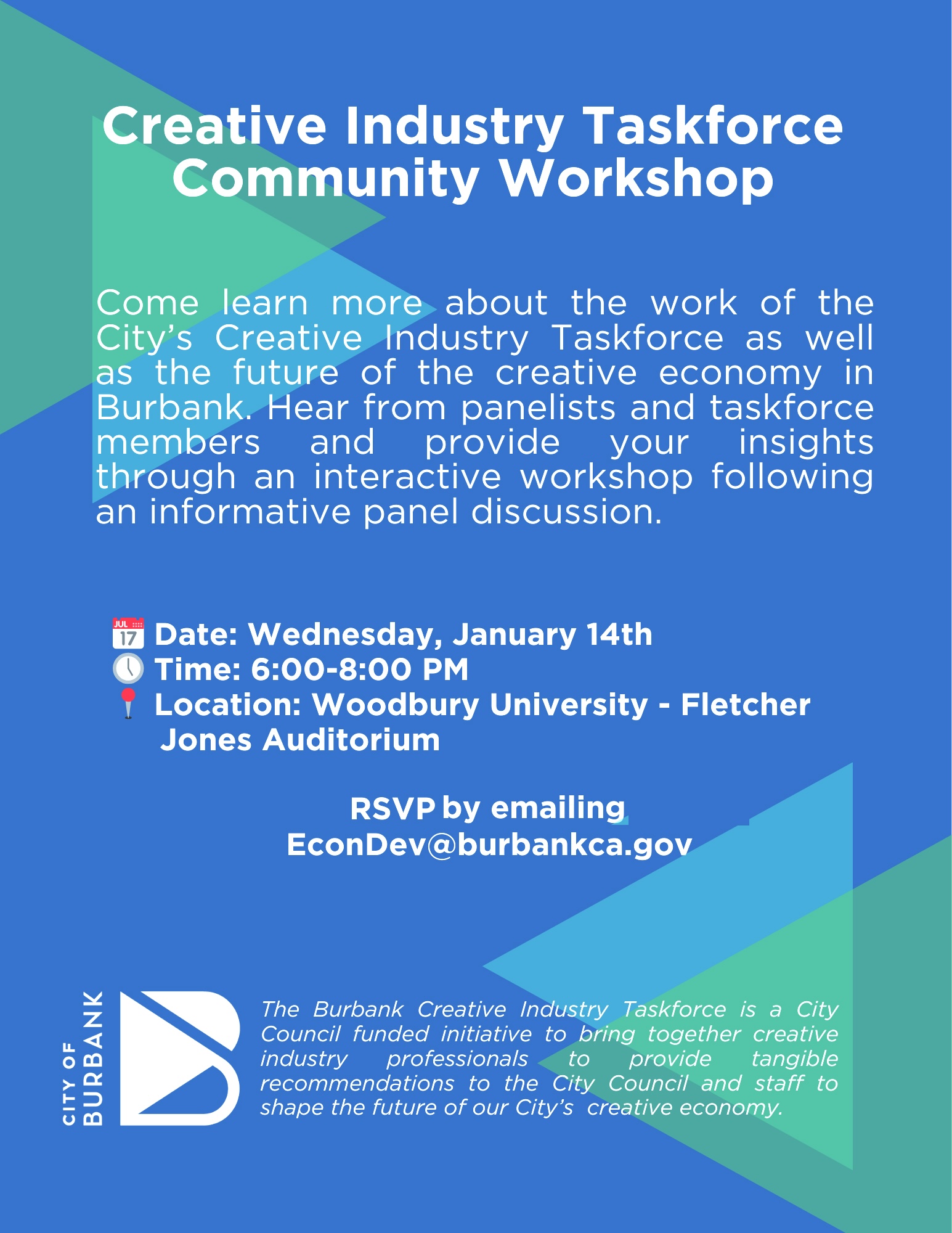 Creative Industry Taskforce Community Workshop
