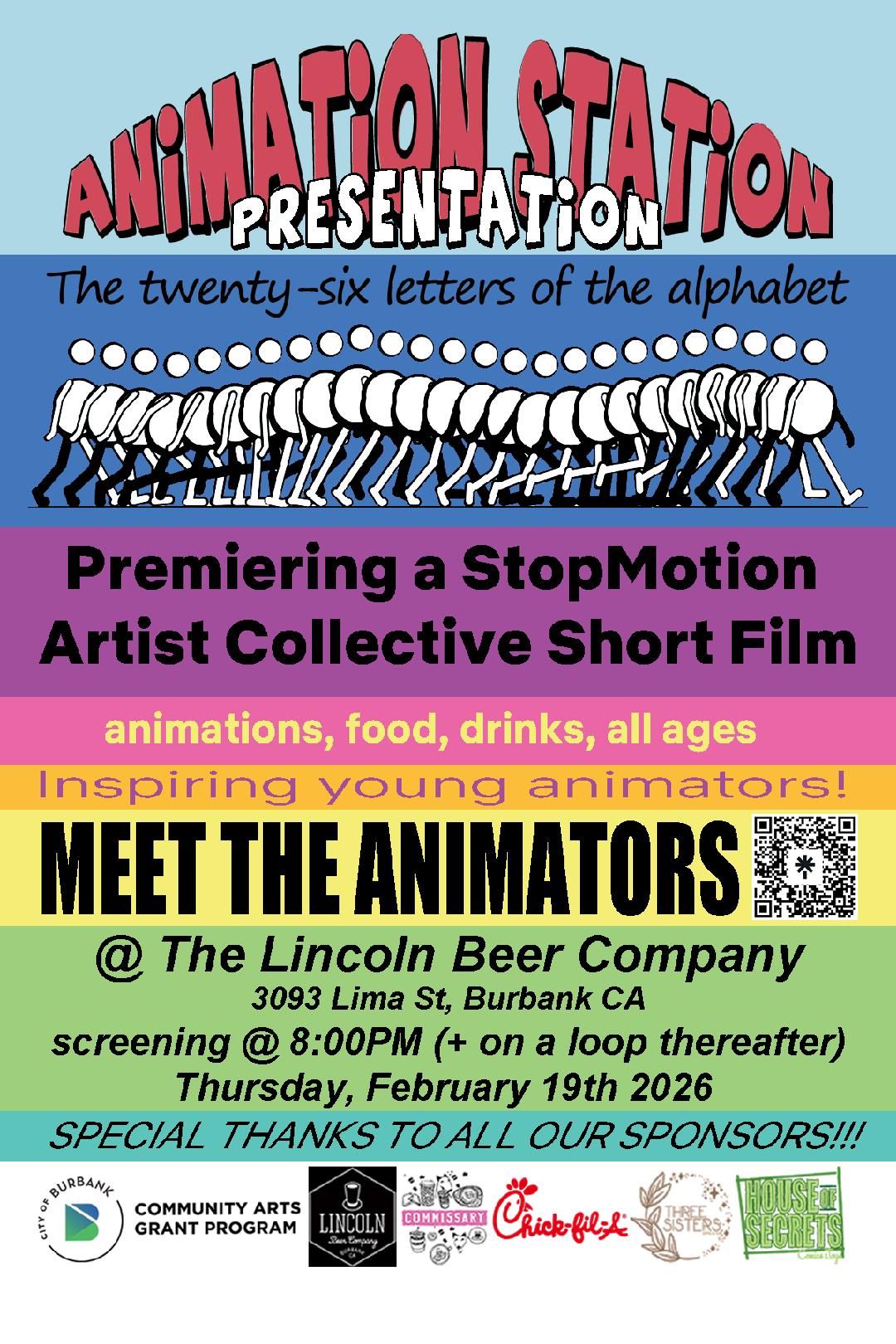 Animation Station Screening at Lincoln Beer Company