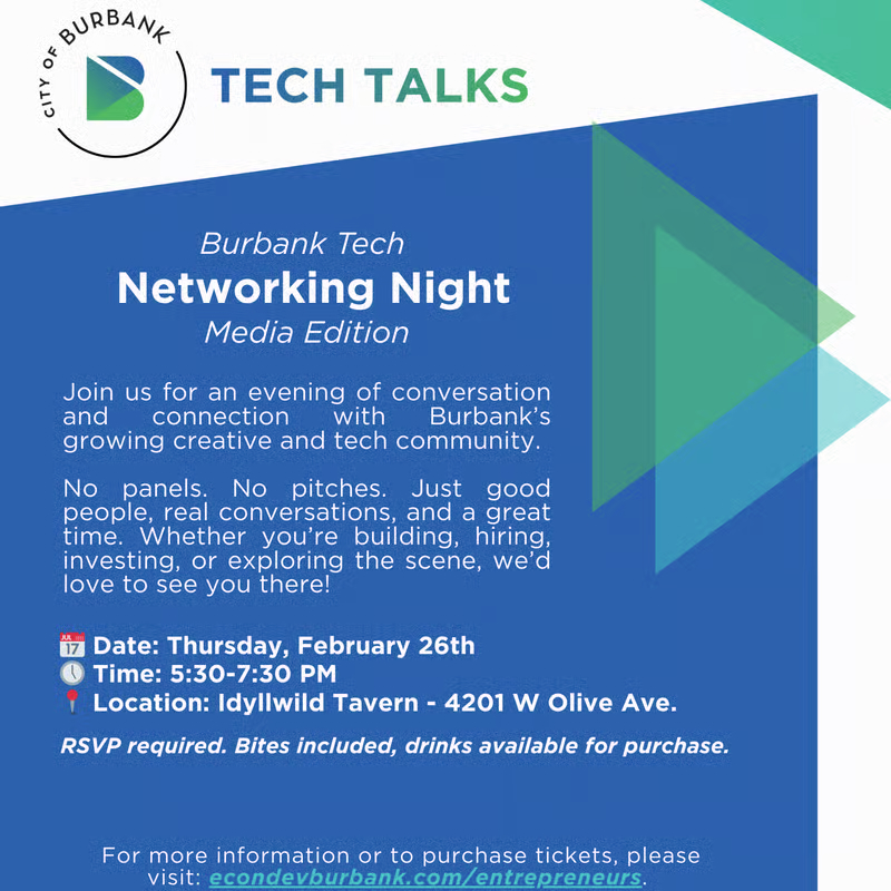 Burbank Tech Networking Night: Media Industry Edition