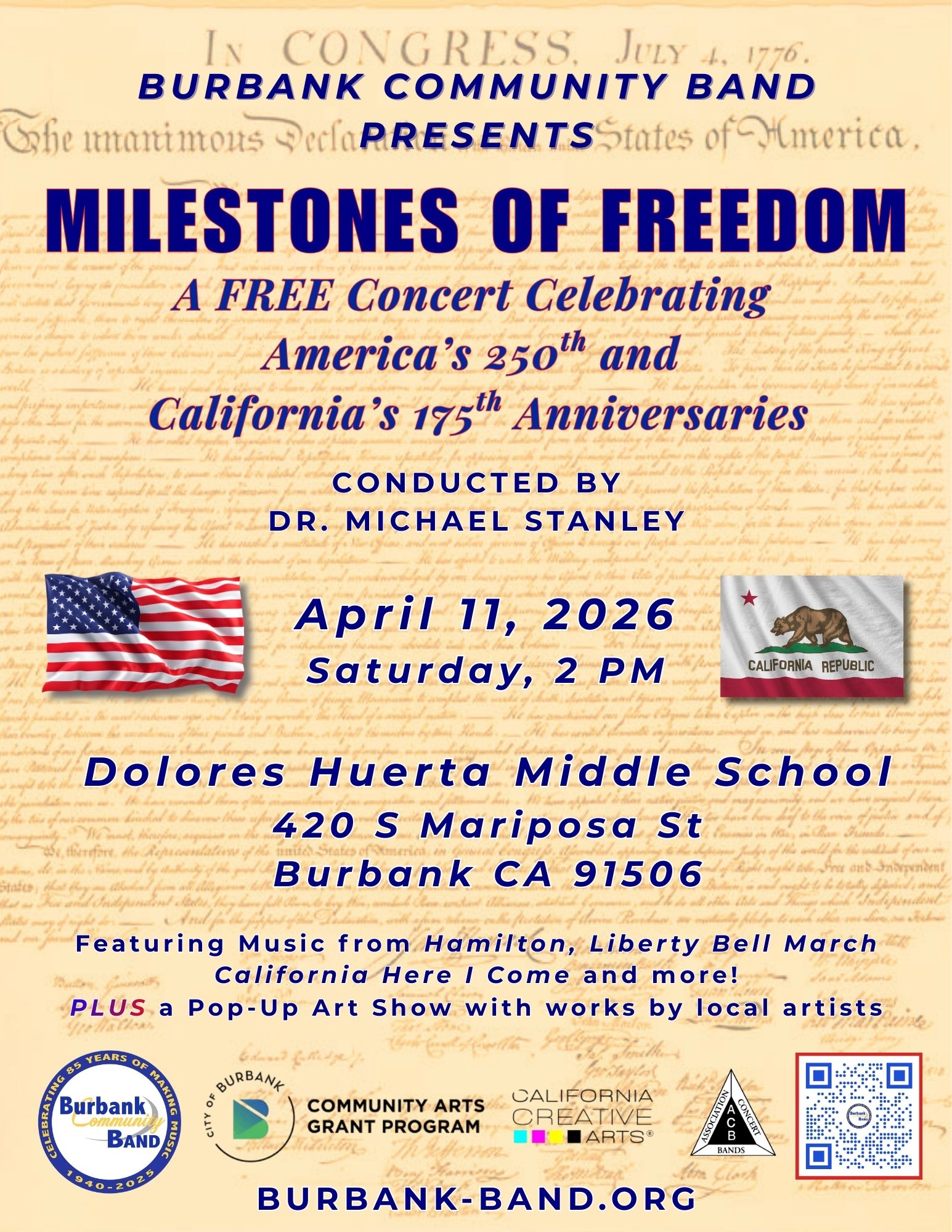 Burbank Community Band: Milestones of Freedom