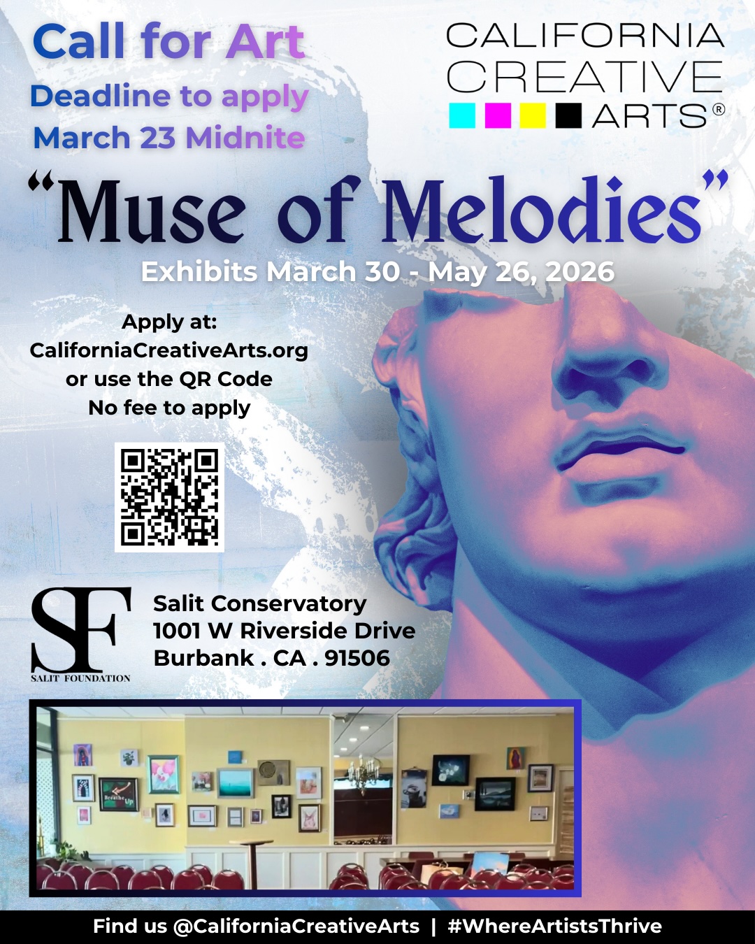 Call for Art: Muse of Melodies at Salit Conservatory (Calif Creative Arts)