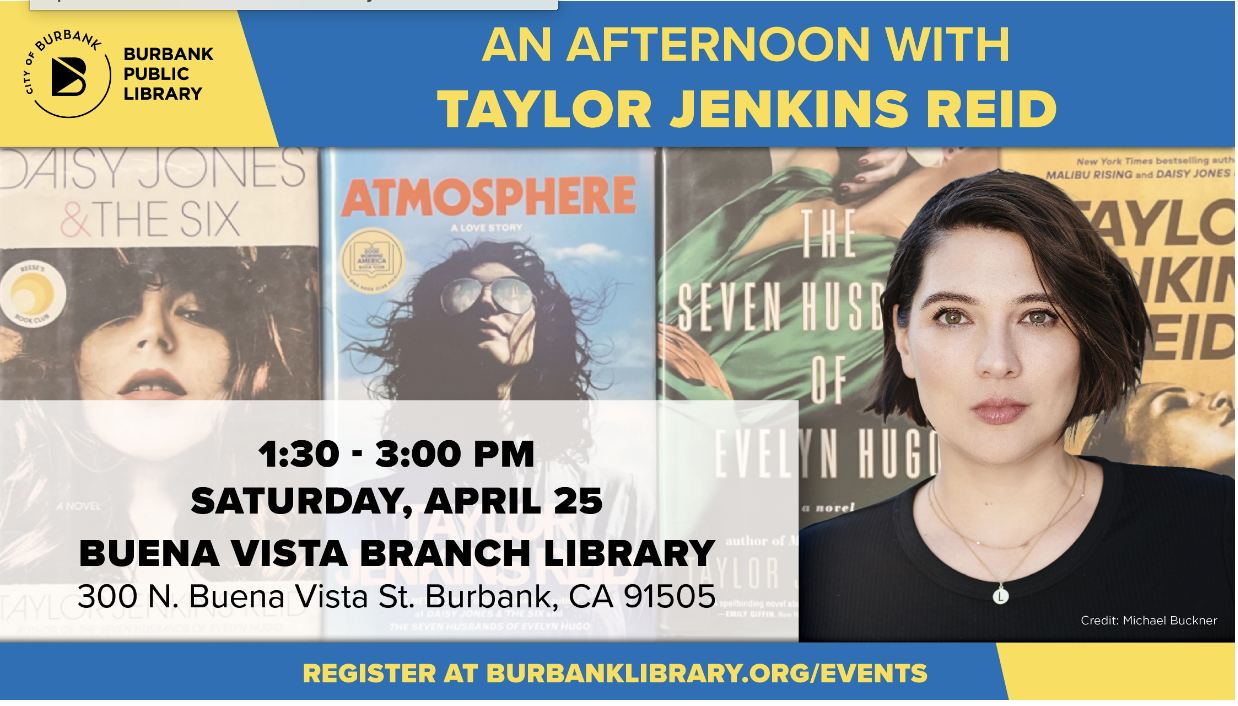 Author Taylor Jenkins Reid (Daisy Jones & the Six) at the Buena Vista Library