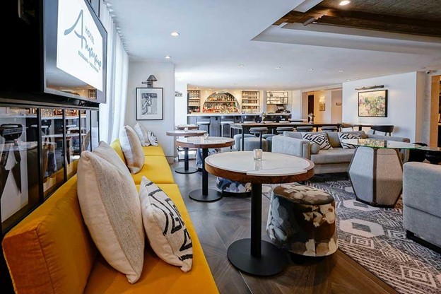 Elegant hotel lounge offering an upscale alternative to traditional Burbank sports bars for the World Cup Final.