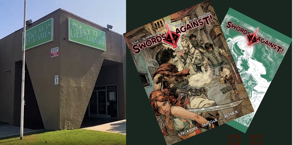 Swords Against! Sword & Sorcery Magazine Launch Party at Geeky Teas!